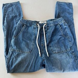 One Teaspoon Shabbies High Waist Boyfriend Denim Drawstring Jeans Women Small/ 4